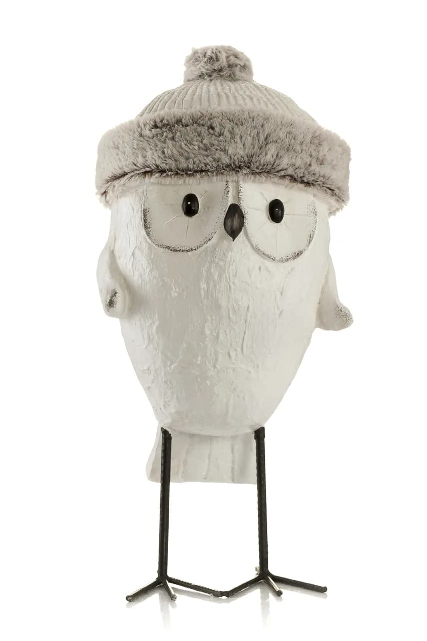 Figurka sowa zimowa SNOWY 52 cm