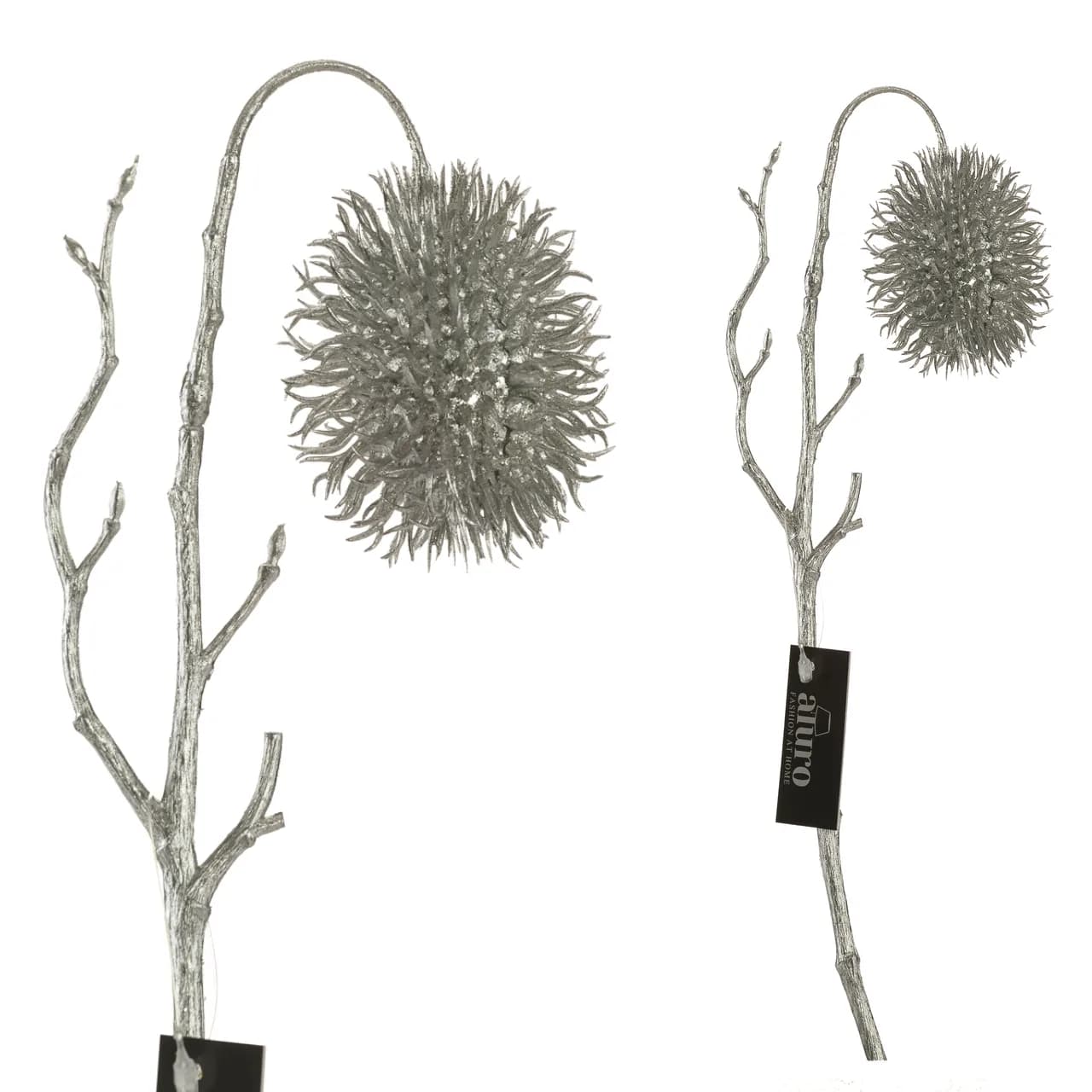 Sztuczny oset srebrny CARLINA 45 cm
