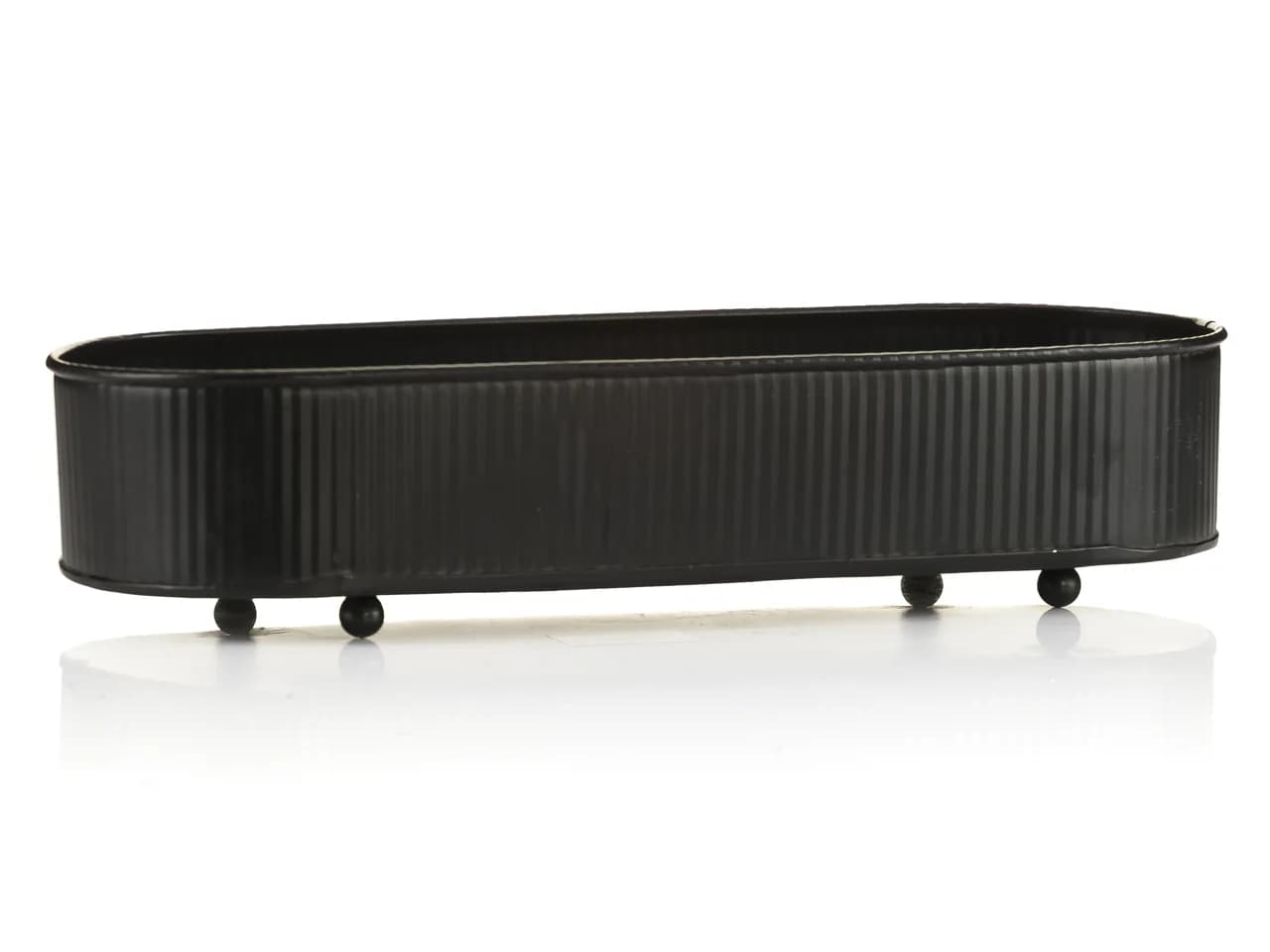 Świecznik podłużny metalowy do kompozycji LINEA 35 cm