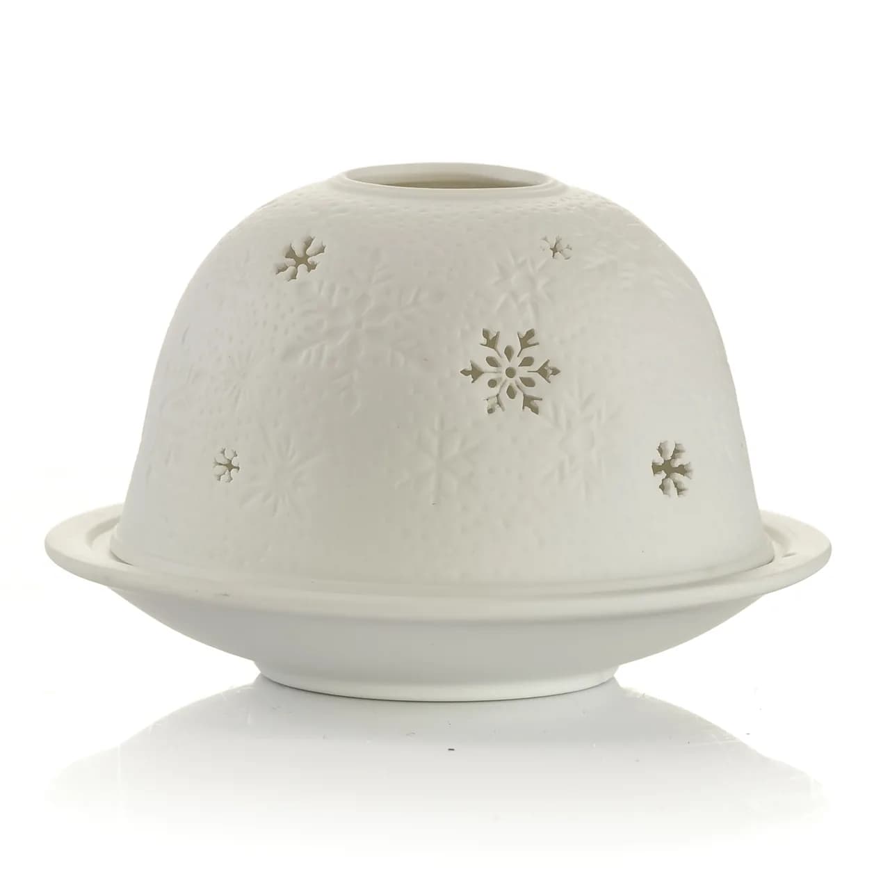 Lampion porcelanowy w płatki śniegu MILA