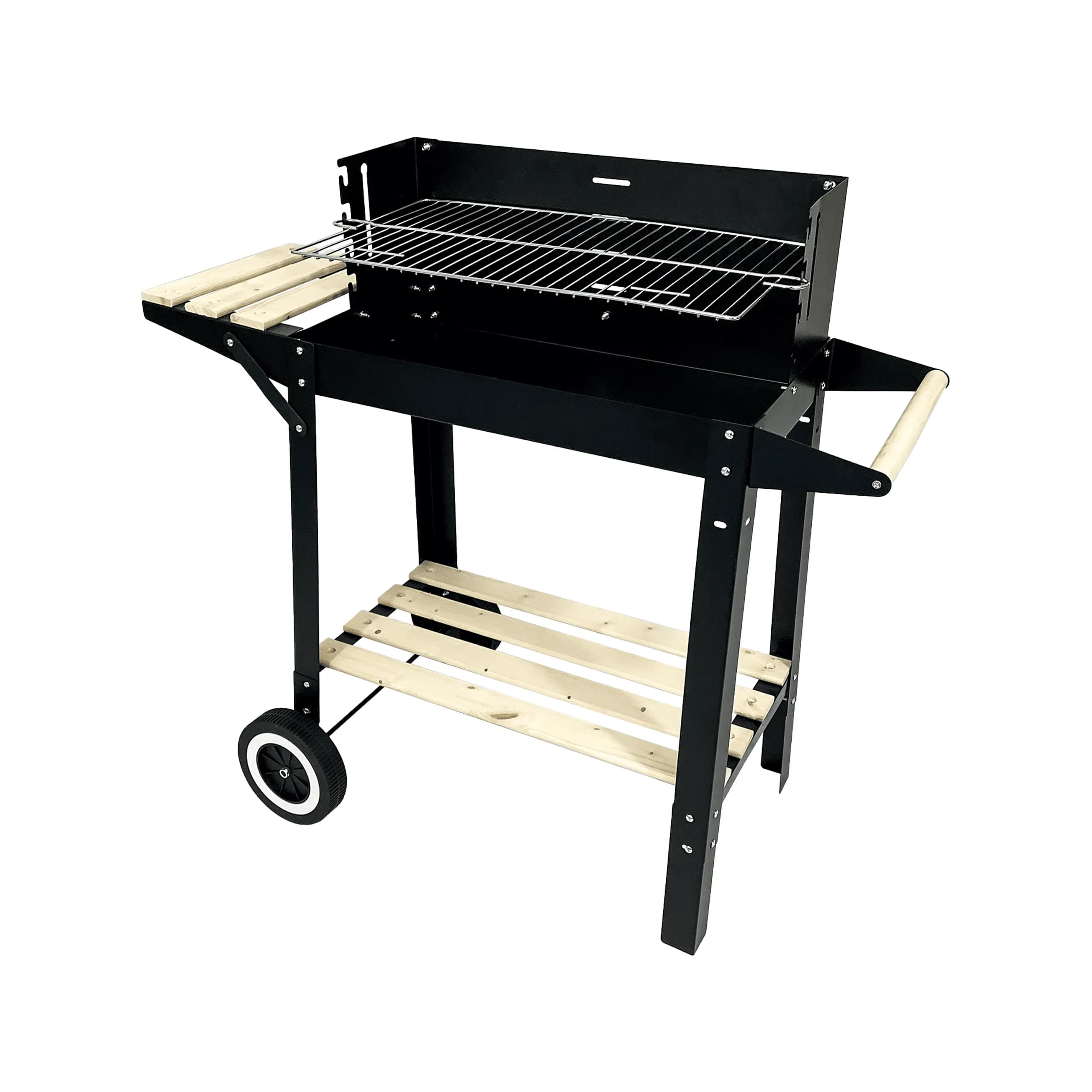 Grill ogrodowy węglowy czarny duży BBQ1012
