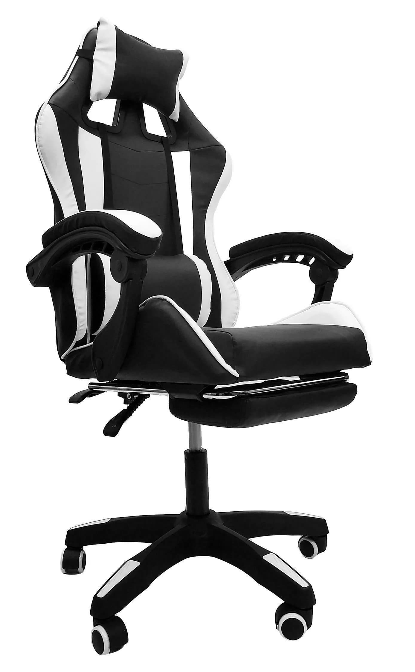 KG104 fotel gaming BIAŁY + PM