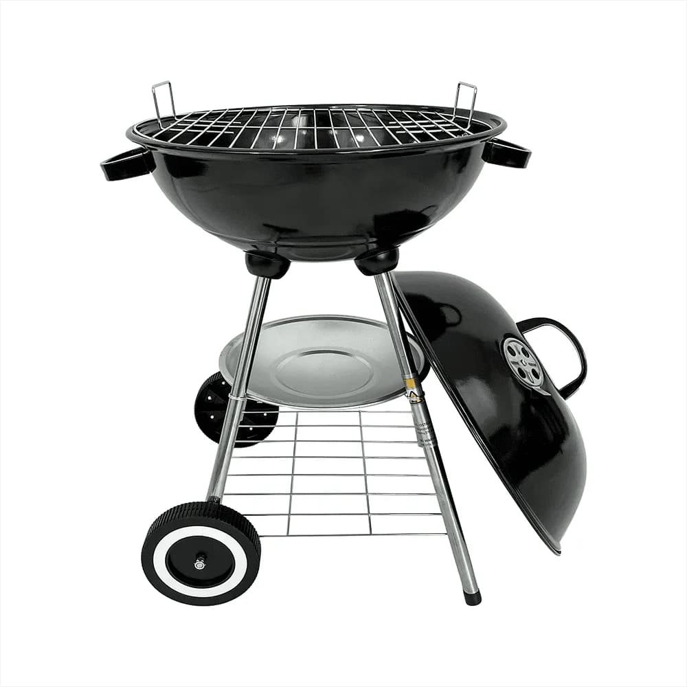 Grill ogrodowy węglowy czarny kompaktowy BBQ1014