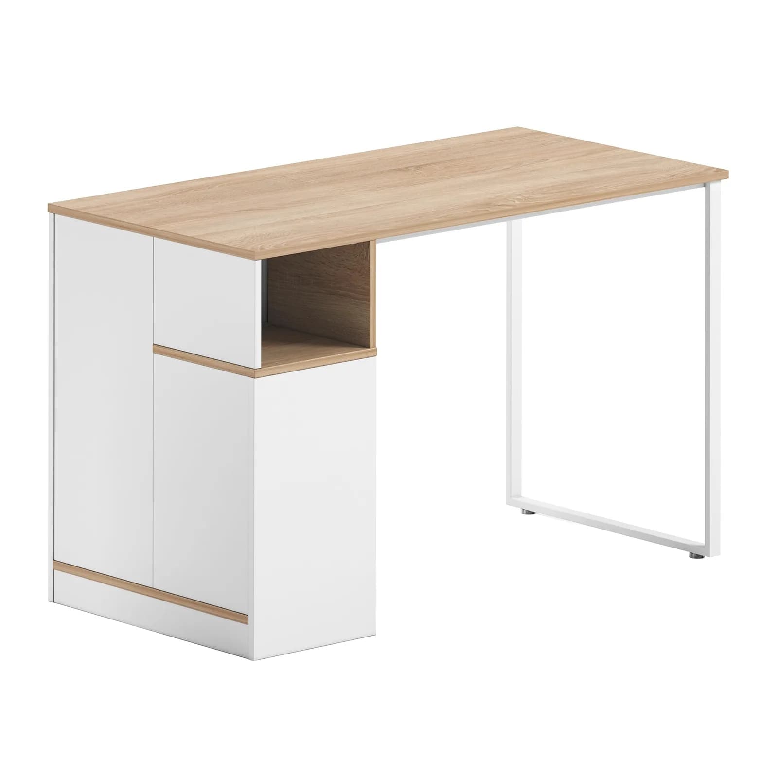 BB101 Biurko 120x60 jesion/białe