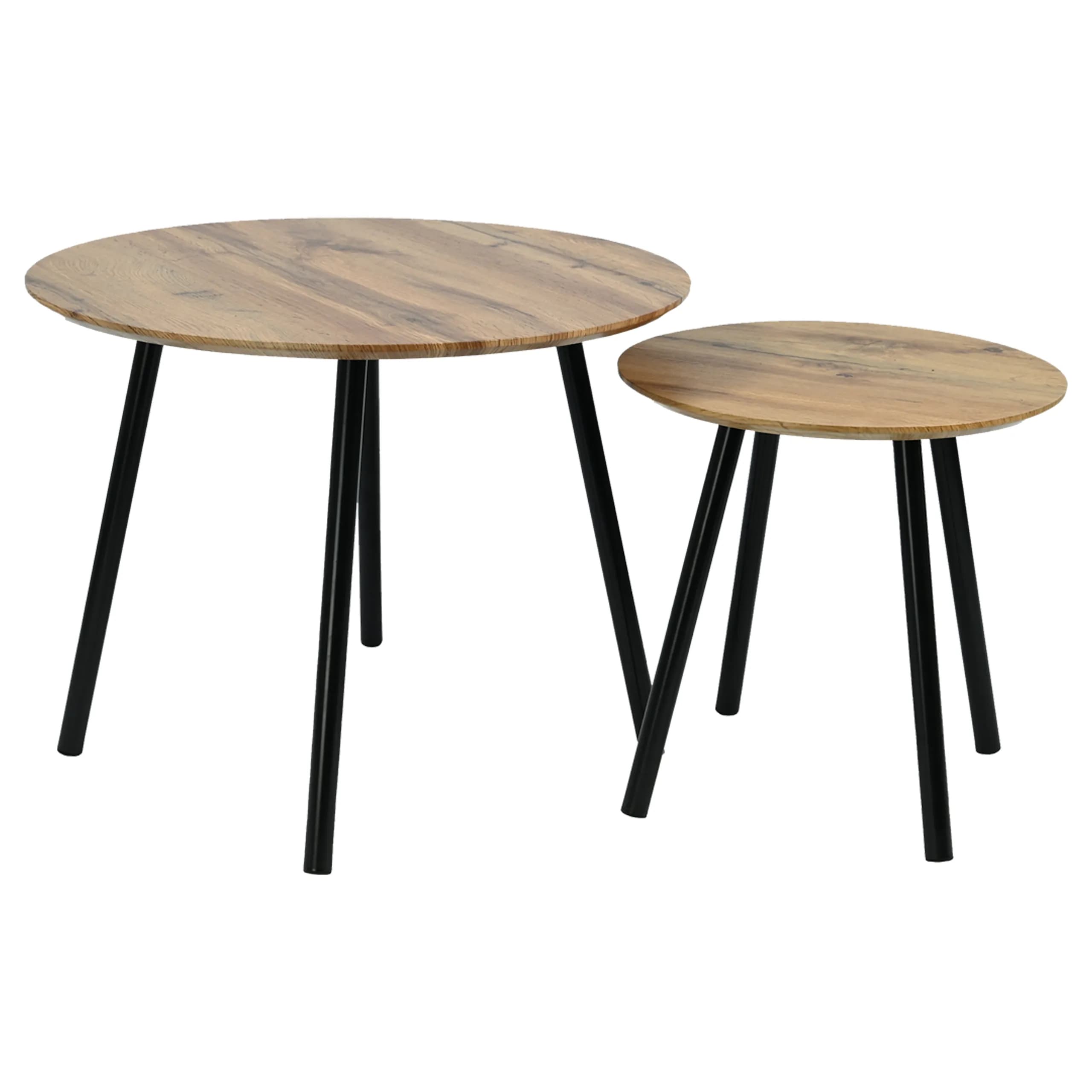 Zestaw stolików kawowych do salonu SK119D 2szt fi40x40/60x47cm DĄB