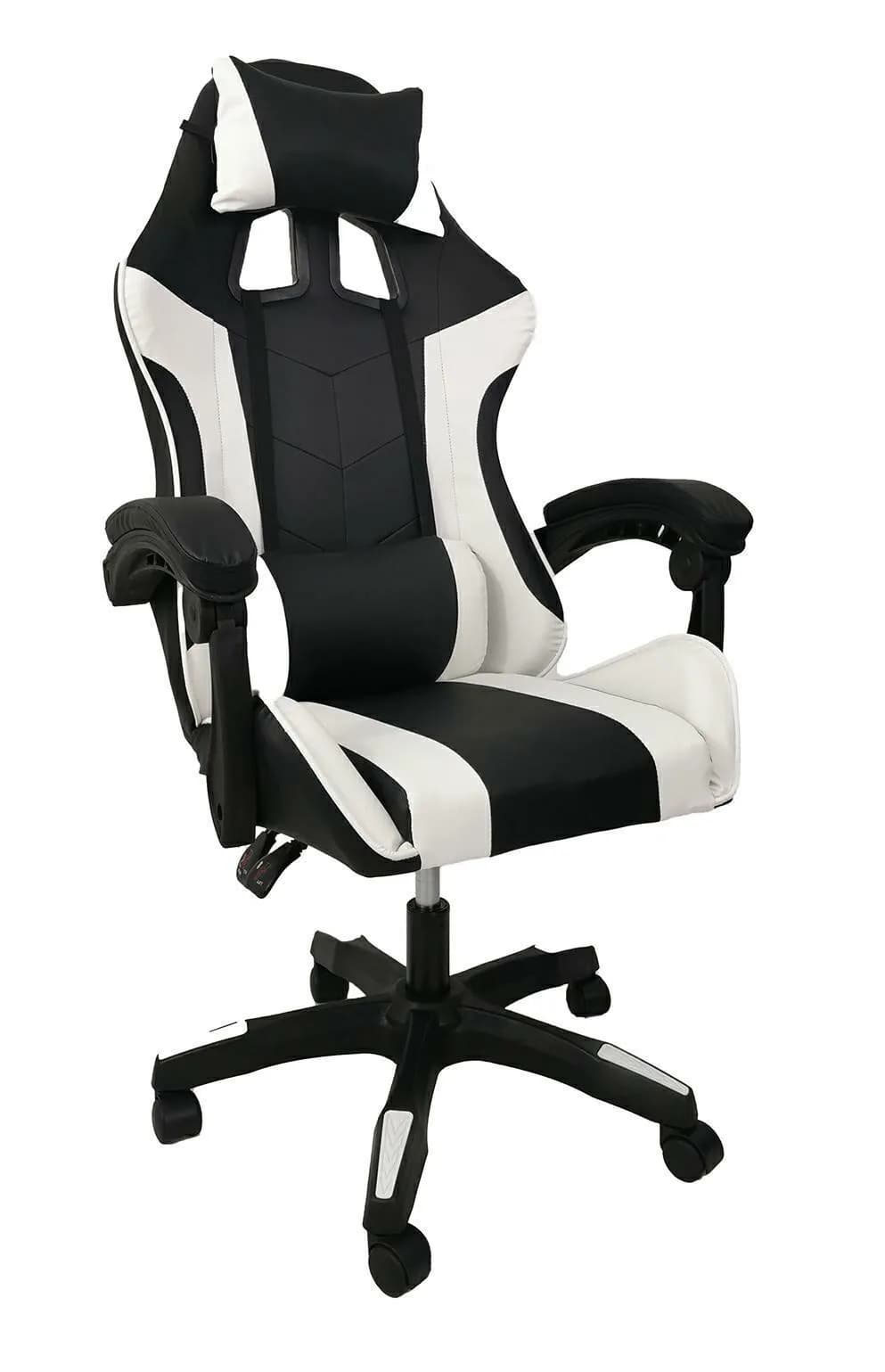 KG107 Fotel Gaming MODERN CZA/BIA+M KKK