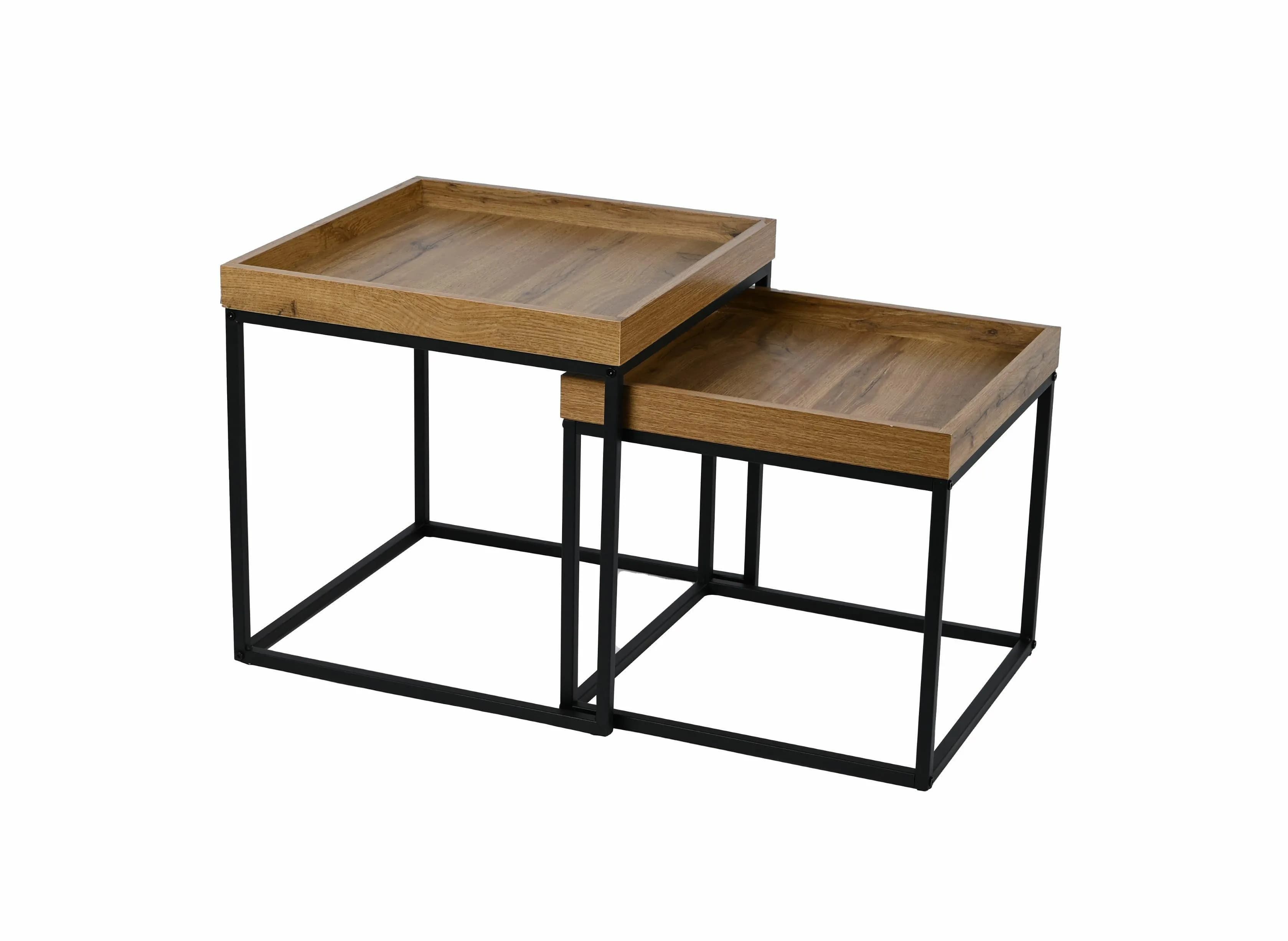 SK122D Stoliki kaw 50x50/42x42 DĄB KKK