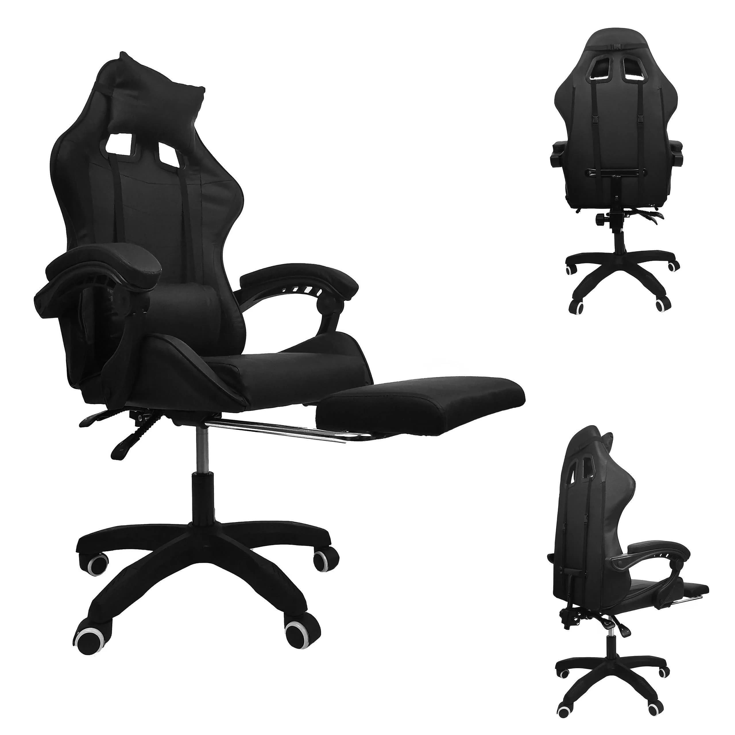 KG104 fotel gaming CZARNY + PM