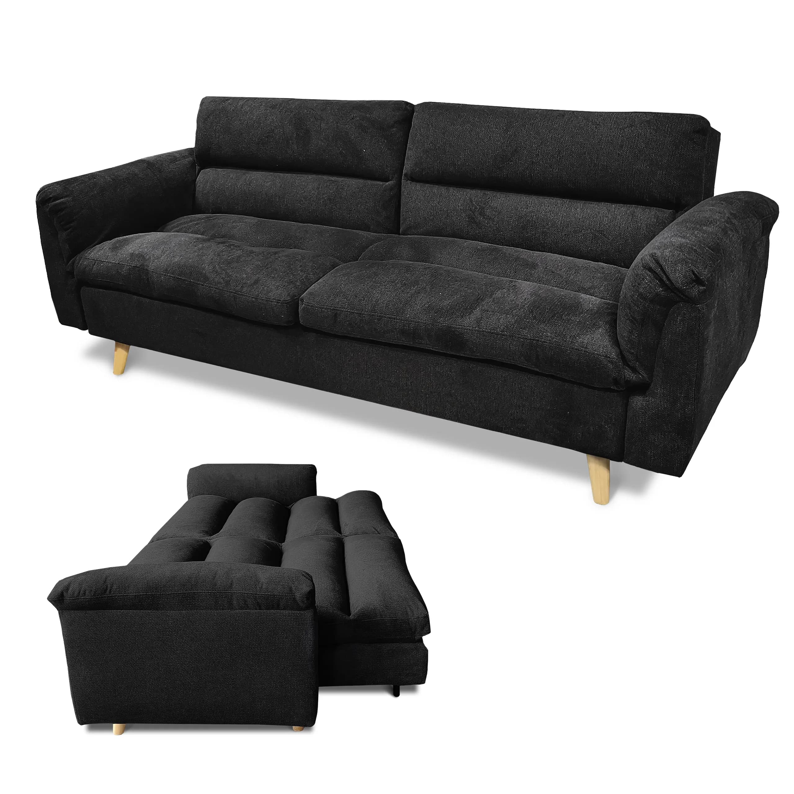 S107 SOFA JASMINE Szen. Czarny
