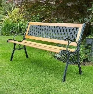 Ławka ogrodowa HILDA 126×52×73,50 cm