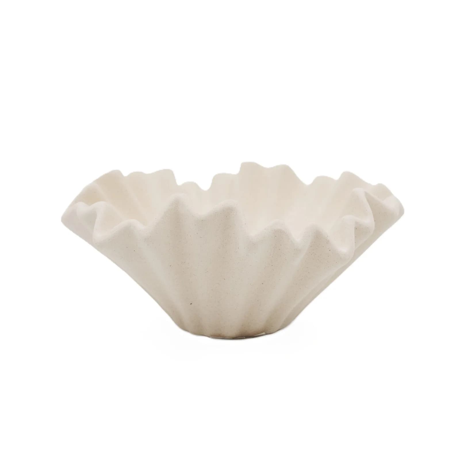 Patera ceramiczna ozdobna 3 beż 23,8x11cm