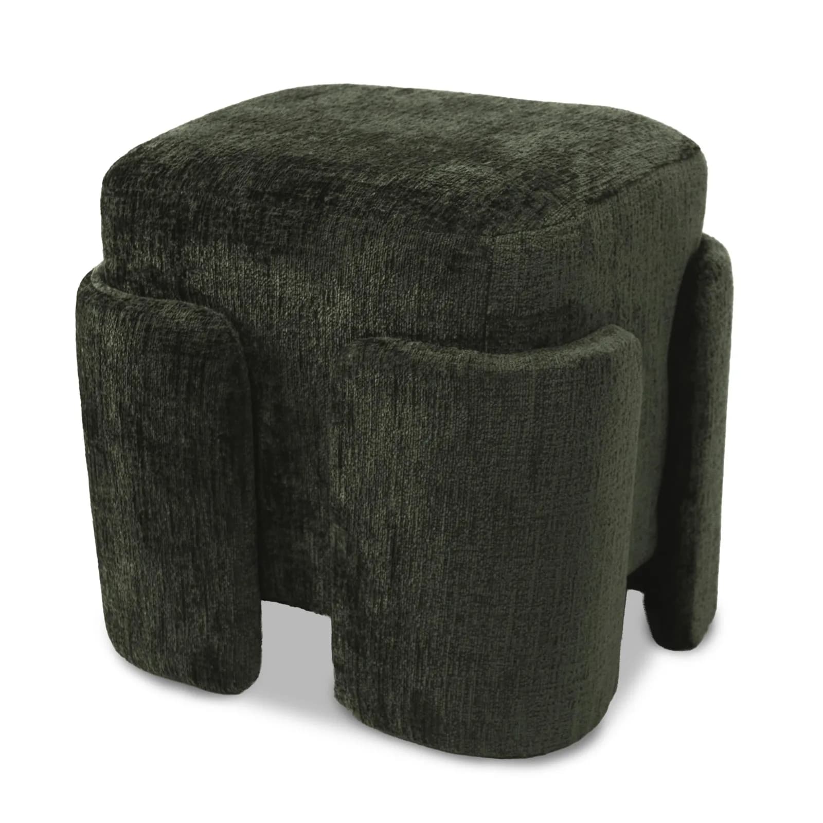 Pufa szenil PASCAL 42×37,5×40cm oliwka