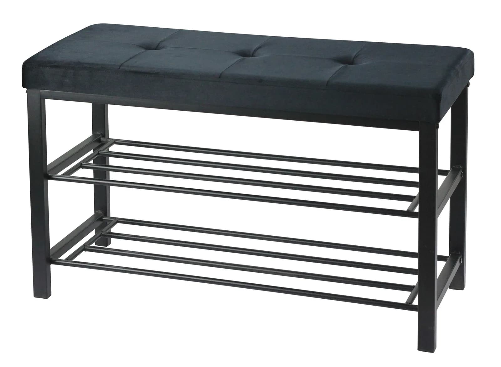 Siedzisko welur ALIDA 79×32×50cm czarny