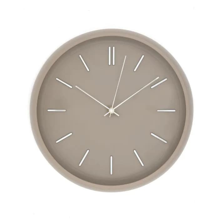 Zegar ścienny ozdobny taupe FI30cm