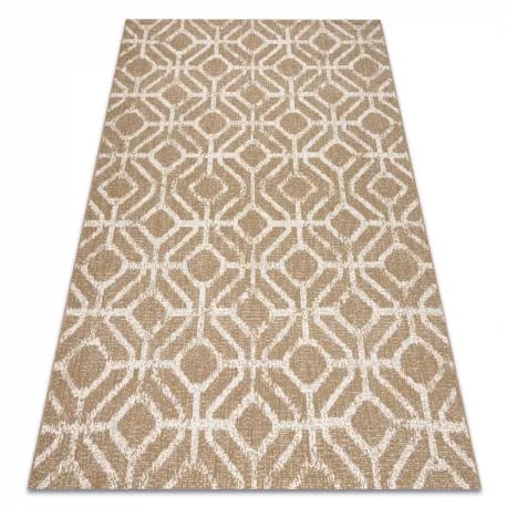 Dywan sizal FLAT 48957265 Geometryczny ROMBY naturalny beż sznurkowy – zdjęcie 1