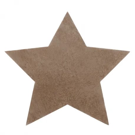 Dywan SHAPE 3148 Gwiazda Shaggy - camel, beż pluszowy, antypoślizgowy, do prania – zdjęcie 1