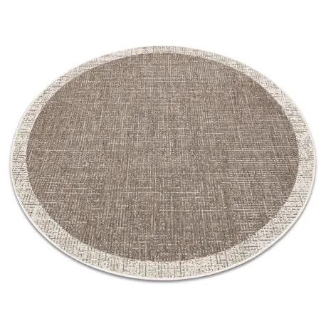DYWAN SZNURKOWY SIZAL FLOORLUX KOŁO 20401 Ramka taupe / szampański – zdjęcie 1