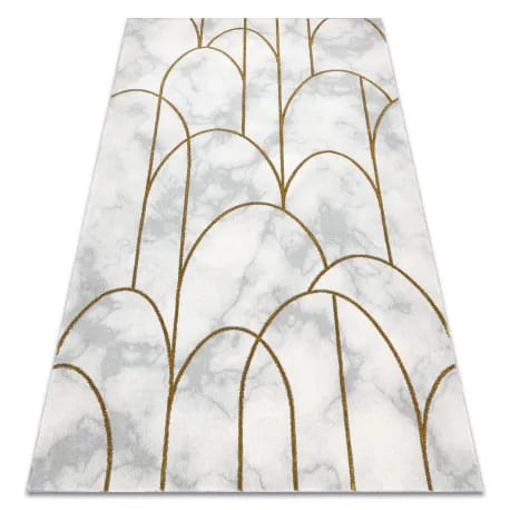 Dywan EMERALD ekskluzywny 1016 glamour, stylowy art deco, marmur krem / złoty – zdjęcie 1