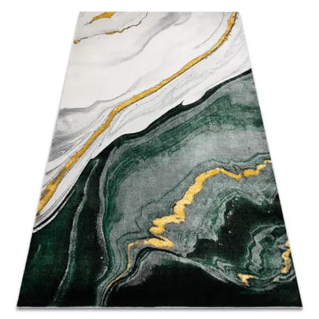 Dywan EMERALD ekskluzywny 1017 glamour, stylowy marmur butelkowa zieleń / złoty – zdjęcie 1