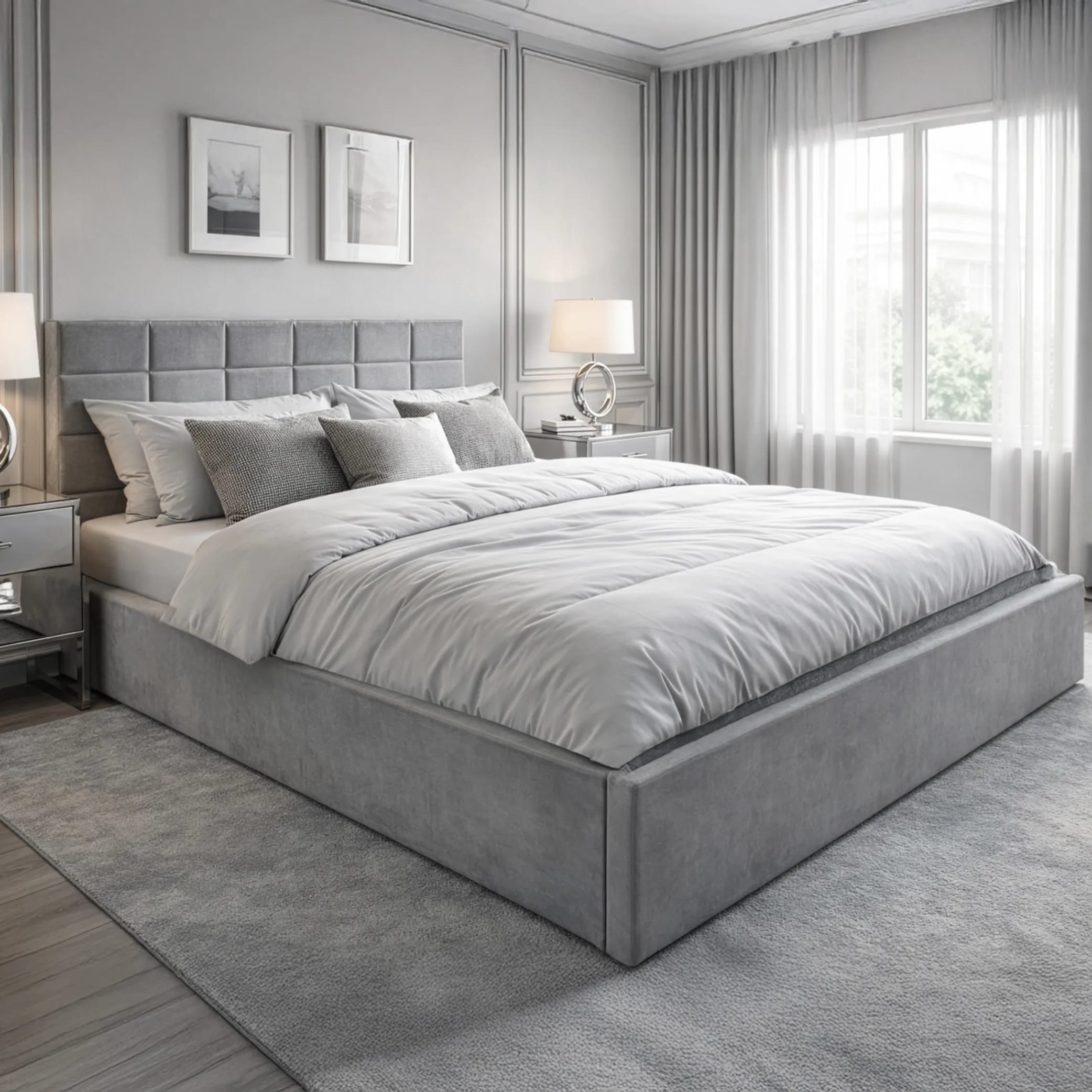 LT104 Łóżko Modulo 140x2x81 szary – zdjęcie 1