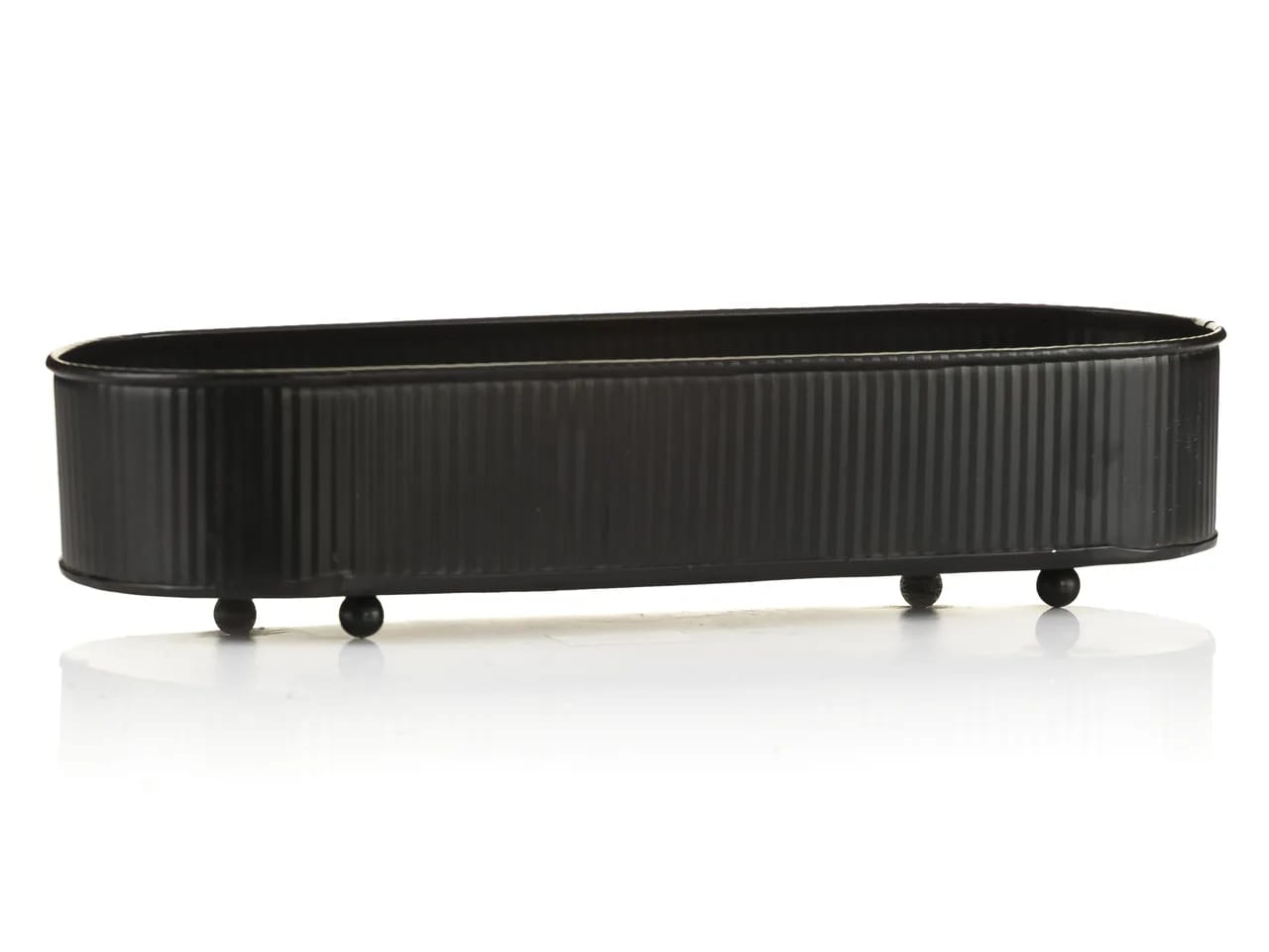 Świecznik podłużny metalowy do kompozycji LINEA 35 cm – zdjęcie 1