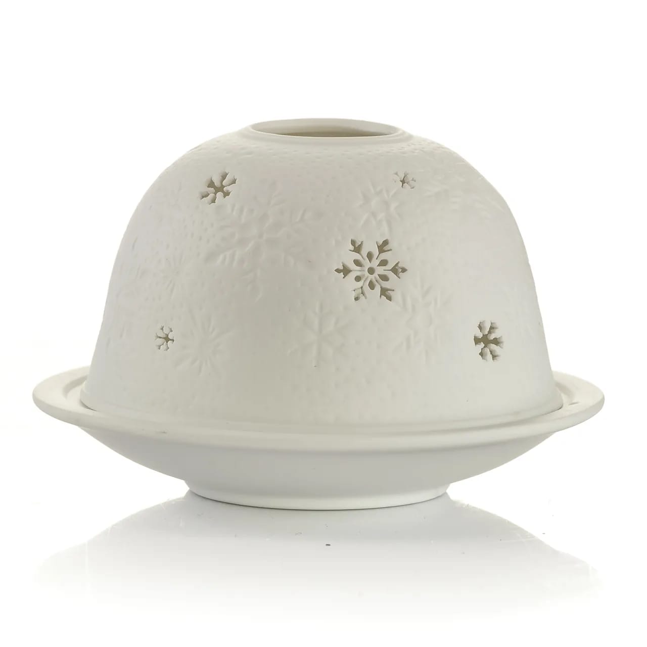 Lampion porcelanowy w płatki śniegu MILA – zdjęcie 1