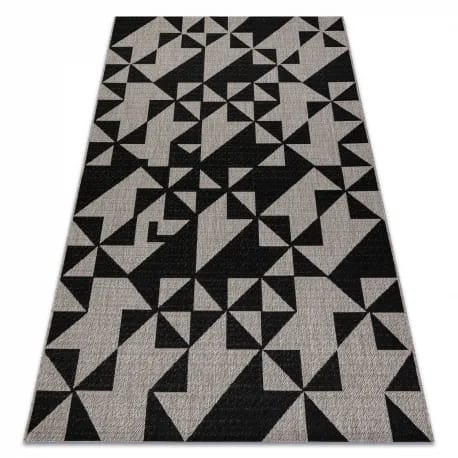 DYWAN SZNURKOWY SIZAL FLOORLUX 20489 silver / black TRÓJKĄTY – zdjęcie 1