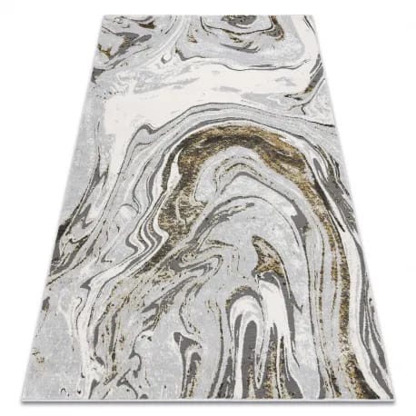 Dywan LIRA E1686 Abstrakcja, strukturalny, nowoczesny, glamour - szary / złoty – zdjęcie 1