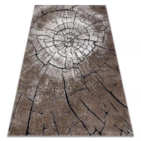 Dywan nowoczesny COZY 8875 Wood, pień - Strukturalny, dwa poziomy runa brązowy – zdjęcie 1