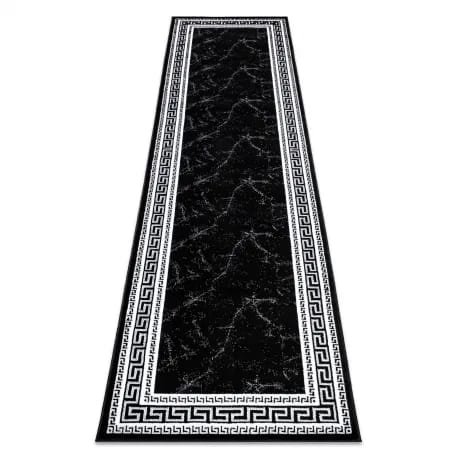 Dywan, Chodnik GLOSS nowoczesny 2813 87 stylowy, ramka, grecki czarny / szary – zdjęcie 1