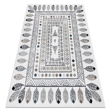 Dywan FUN Teepee dla dzieci, wzór indiański, ramka – zdjęcie 1