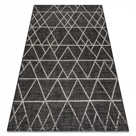 DYWAN SZNURKOWY SIZAL FLOORLUX 20508 black / silver TRÓJKĄTY – zdjęcie 1