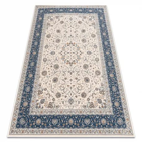 Dywan NAIN Ornament, ramka 7179/51613 beż / niebieski – zdjęcie 1