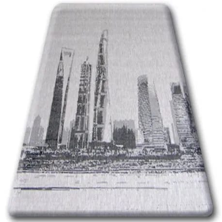 DYWAN SZNURKOWY SIZAL FLOORLUX 20240 srebrny / czarny – zdjęcie 1