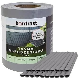 TO1001 Taśma ogr. 19cmx35m j.szara – zdjęcie 1