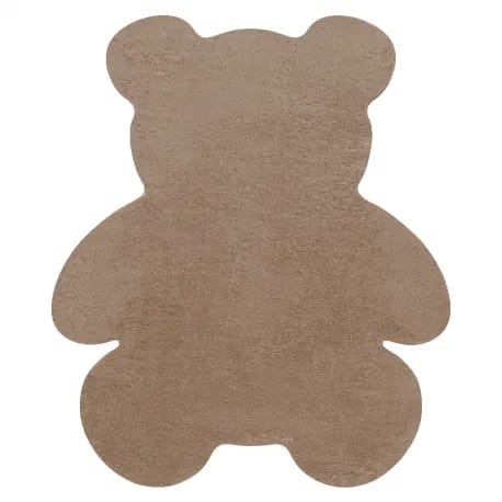 Dywan SHAPE 3146 Miś Shaggy - camel, beż pluszowy, antypoślizgowy, do prania – zdjęcie 1