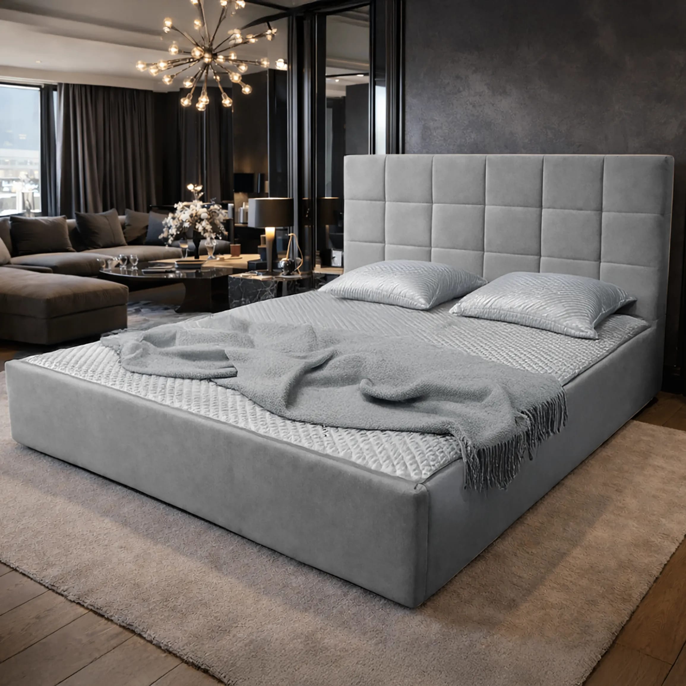 LT104 Łóżko Modulo 140x2x117 szary – zdjęcie 1