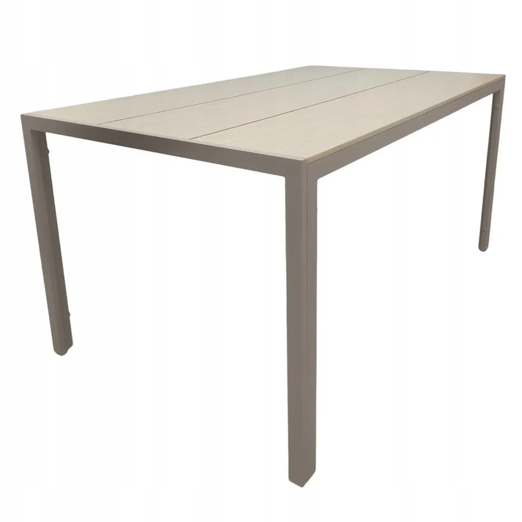 Aluminiowy stół ogrodowy na taras z blatem polywood Allen Pro taupe – zdjęcie 1