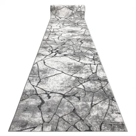 Chodnik nowoczesny COZY 8873 Cracks Popękany beton - Strukturalny, dwa poziomy runa ciemny – zdjęcie 1