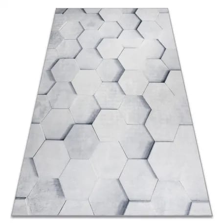 Dywan do prania ANDRE 1180 Plaster Miodu, sześcian 3D antypoślizgowy – zdjęcie 1