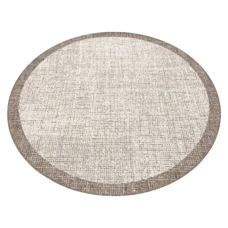 DYWAN SZNURKOWY SIZAL FLOORLUX KOŁO 20401 Ramka szampański / taupe – zdjęcie 1