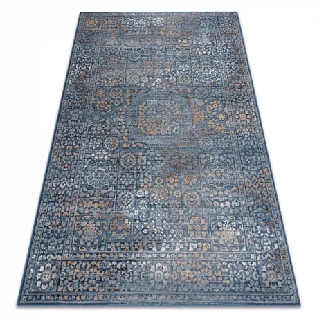 Dywan NAIN Ornament, vintage 7708/51611 niebieski / pomarańczowy – zdjęcie 1