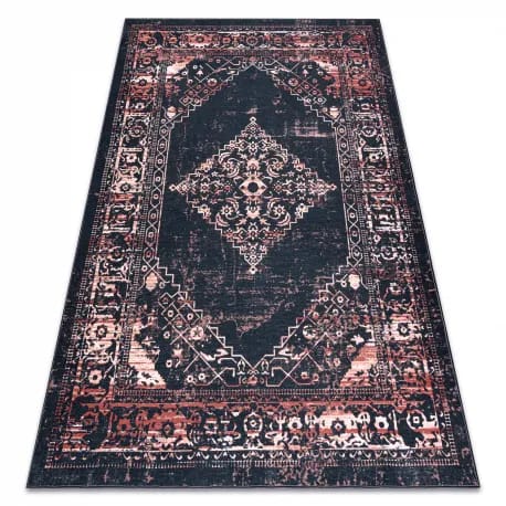 Dywan ANTIKA 120 tek, nowoczesny ornament, do prania - czarny / – zdjęcie 1