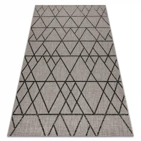 DYWAN SZNURKOWY SIZAL FLOORLUX 20508 silver / black TRÓJKĄTY – zdjęcie 1