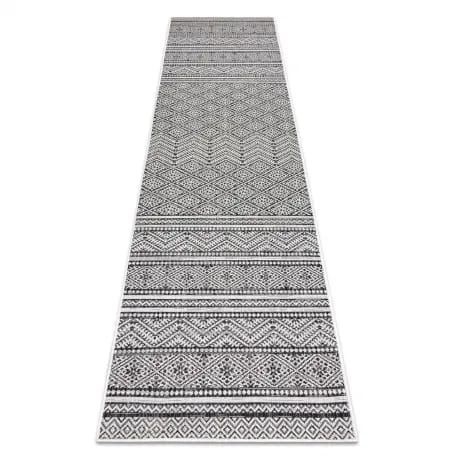 Dywan chodnik SZNURKOWY SIZAL SION Aztecki 22168 płaskie tkanie czarny / ecru – zdjęcie 1