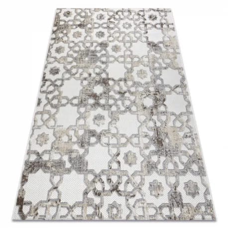 Dywan Strukturalny SOLE D3882 Ornament - płasko tkany beż / szary – zdjęcie 1