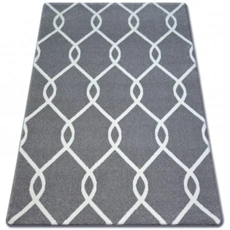 Dywan SKETCH - F934 szaro/kremowy trellis – zdjęcie 1