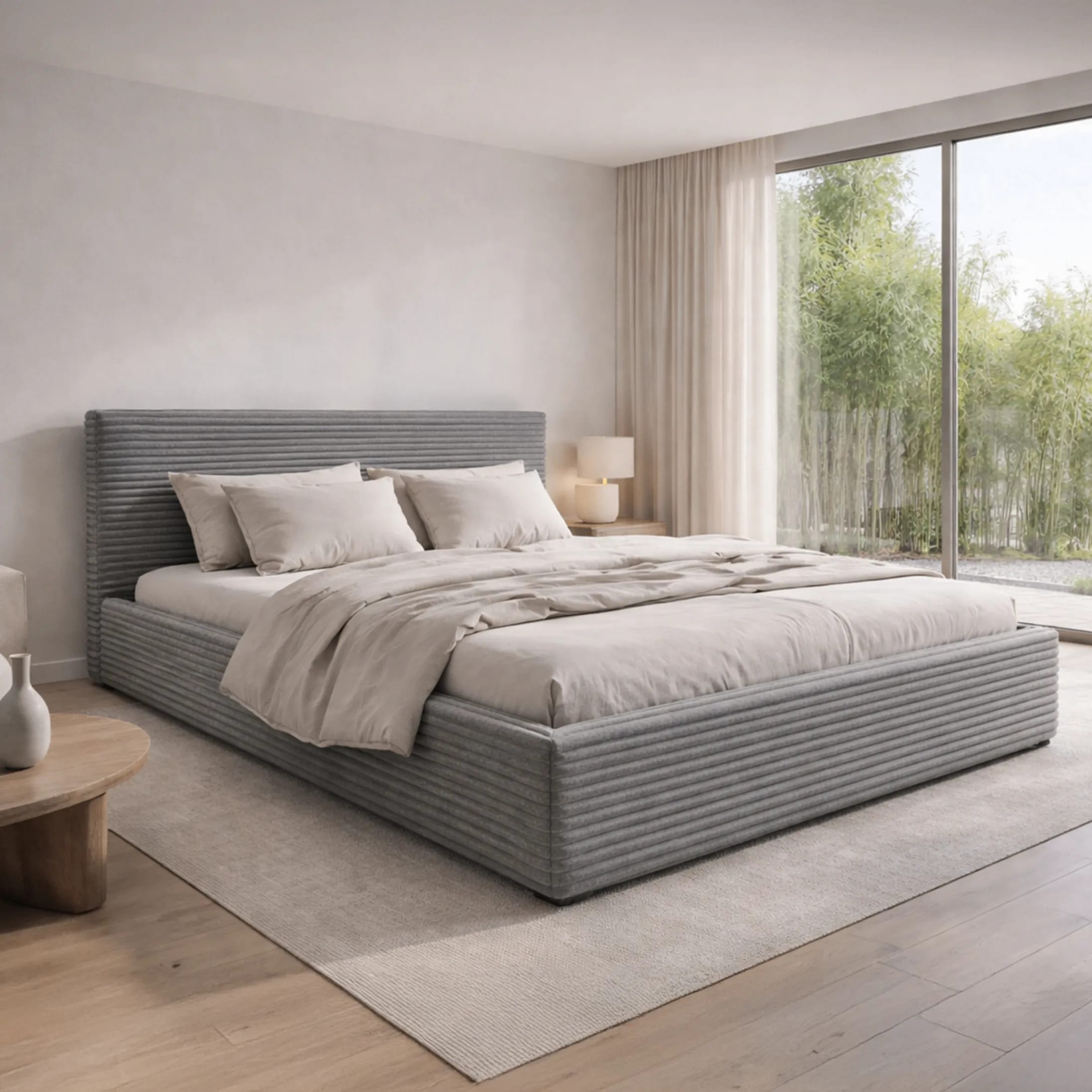 LT100 Łóżko Cordo 160x2x80 szary – zdjęcie 1