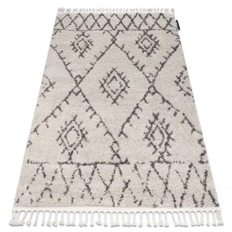 Dywan BERBER FEZ G0535 krem / brąz Frędzle berberyjski marokański shaggy – zdjęcie 1