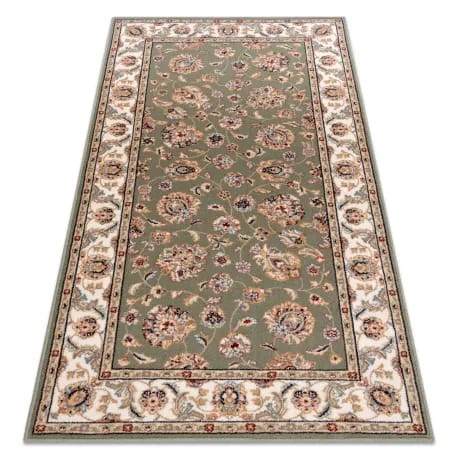 Dywan NAIN Ornament, ramka 7338/51088 zielony / beż – zdjęcie 1